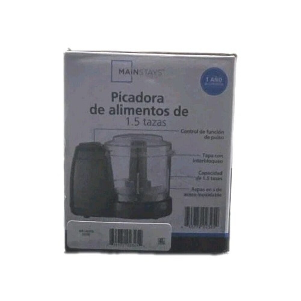 Mainstays 1.5 Cup, One-Touch Pulse , Mini Food Chopper, Black - Picture 4 of 5